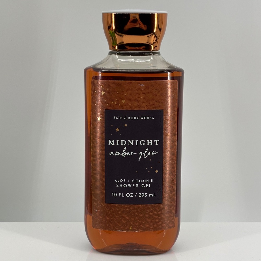 Bath & Body Works Midnight Amber Glow Shower Gel 10oz Aloe Vitamin E